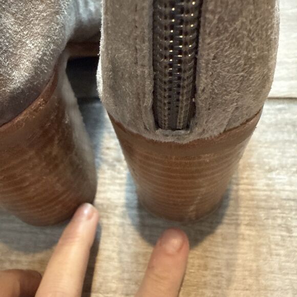 Jeffrey Campbell Cors Suede Gladiator Lace Up Bootie 7.5 Peep Toe - Picture 9 of 11